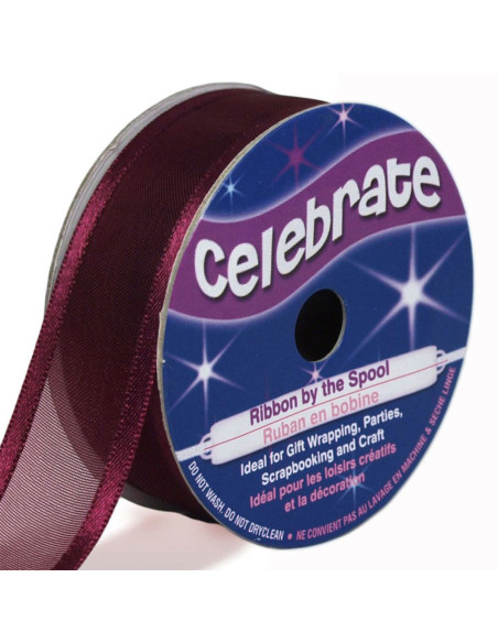 Nastro organza Celebrate prugna - 20 mm x 4 m