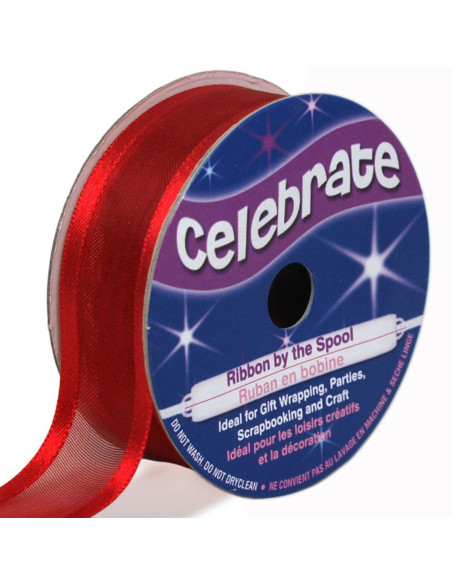 Nastro organza Celebrate rosso - 20 mm x 4 m