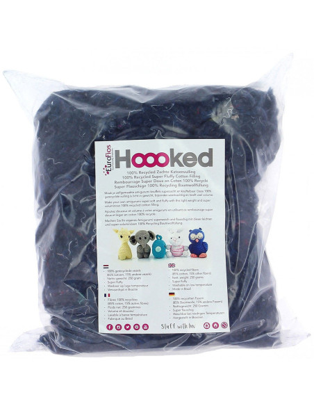 Fibra di imbottitura Hoooked 250 g - Grigio tempesta