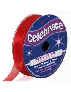 Nastro organza Celebrate rosso - 12 mm x 6 m