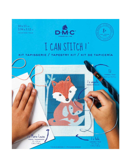 Kit telaio per bambini DMC - Gaspard la volpe