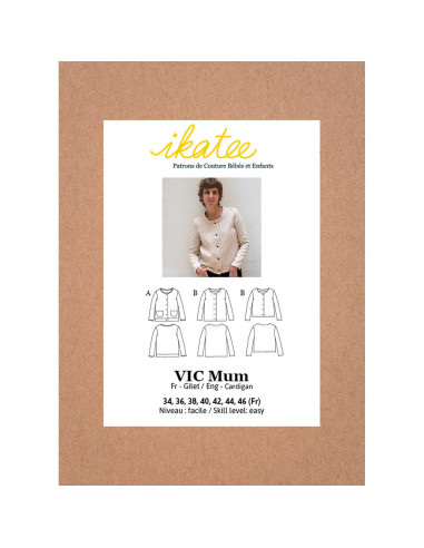 Modello di gilet Vic Mum - Ikatee