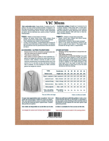 Modello di gilet Vic Mum - Ikatee