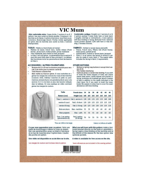 Modello di gilet Vic Mum - Ikatee