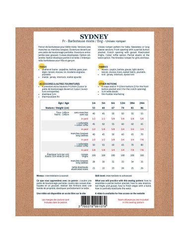 Modello di tutina Sydney - Ikatee