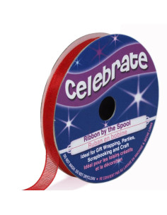 Nastro organza Celebrate rosso - 6 mm x 8 m