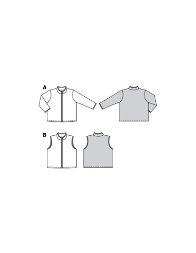 Modello di giacca e gilet - Burda 9290