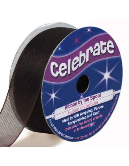 Nastro organza Celebrate cioccolato - 20 mm x 5 m