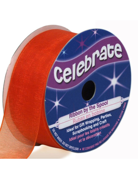 Nastro organza Celebrate arancione - 20 mm x 5 m