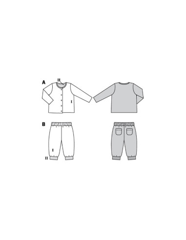 Modello di giacca e pantaloni - Burda 9293