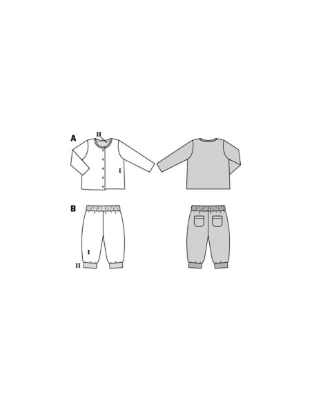Modello di giacca e pantaloni - Burda 9293