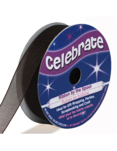 Nastro organza Celebrate cioccolato - 12 mm x 6 m