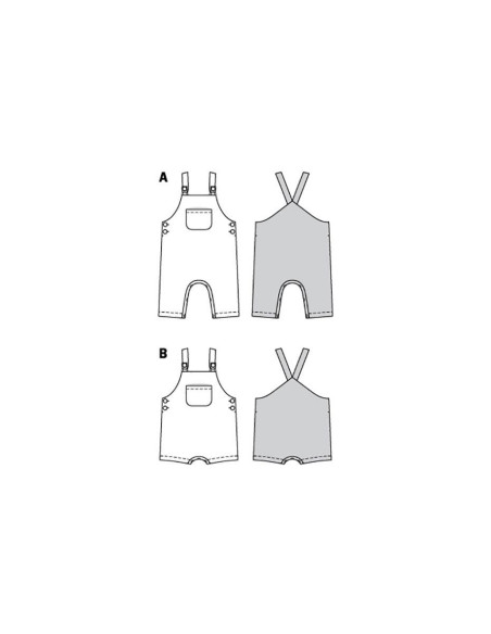 Modello di salopette e pantaloncini - Burda 9295
