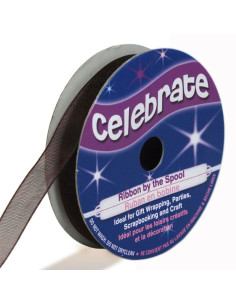 Nastro organza Celebrate cioccolato - 9 mm x 8 m