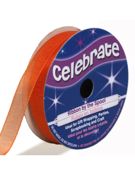 Nastro organza Celebrate arancione - 9 mm x 8 m
