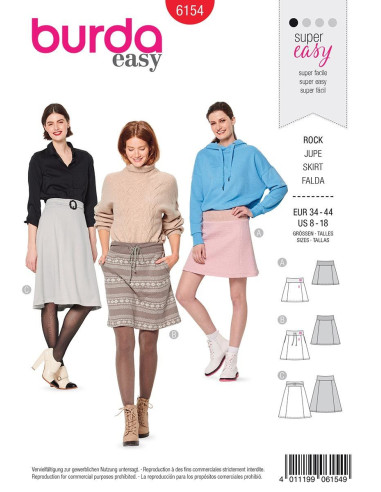 Modello di gonna - Burda 6154