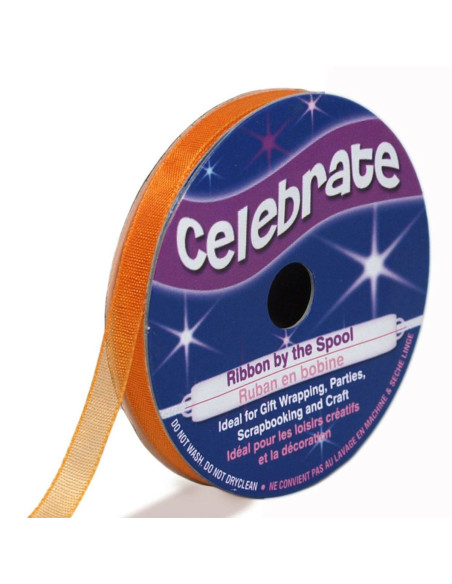 Nastro organza Celebrate arancione - 6 mm x 8 m