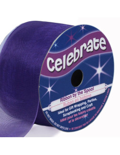 Nastro organza Celebrate viola - 32 mm x 5 m