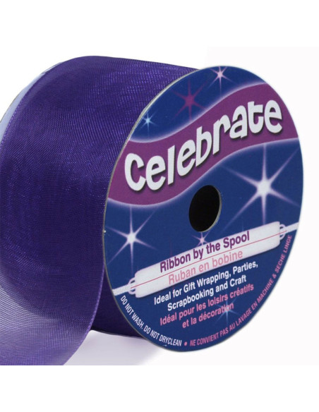Nastro organza Celebrate viola - 32 mm x 5 m