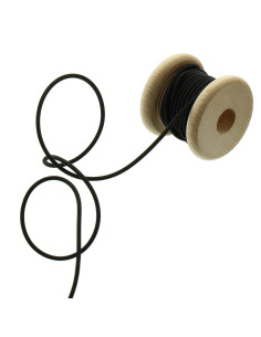 Cordone elastico 3,00 mm - Nero