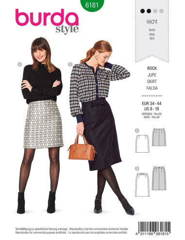 Modello di gonna - Burda 6181