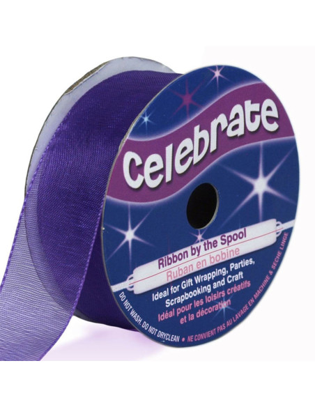 Nastro organza Celebrate viola - 20 mm x 5 m