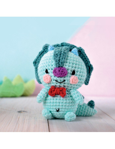 Kit uncinetto minigurumi - Taro il dinosauro