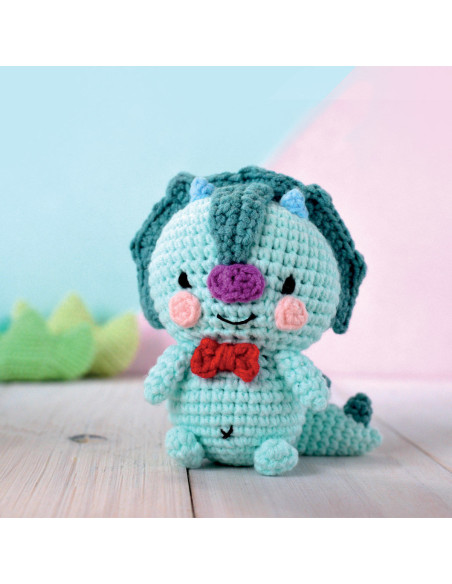 Kit uncinetto minigurumi - Taro il dinosauro