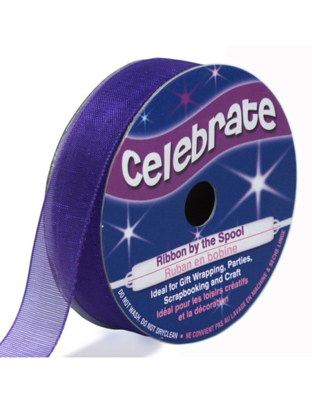 Nastro organza Celebrate viola - 12 mm x 6 m