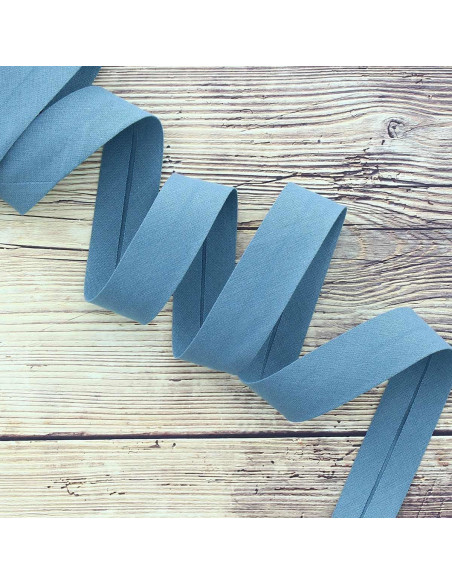 Bordino cotone biologico - Grigio blu
