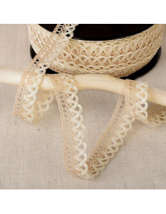 Pizzo smerlato 10mm - Beige