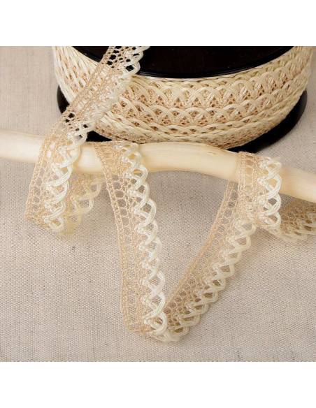Pizzo smerlato 10mm - Beige