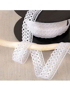 Pizzo smerlato 20mm - Bianco