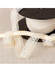 Pizzo smerlato 20mm - Ecru