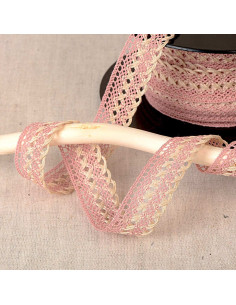 Pizzo smerlato 20mm - Rosa antico