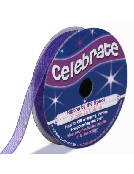 Nastro organza Celebrate viola - 6 mm x 8 m