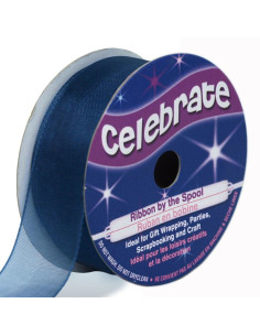 Nastro organza Celebrate blu marino - 20 mm x 5 m