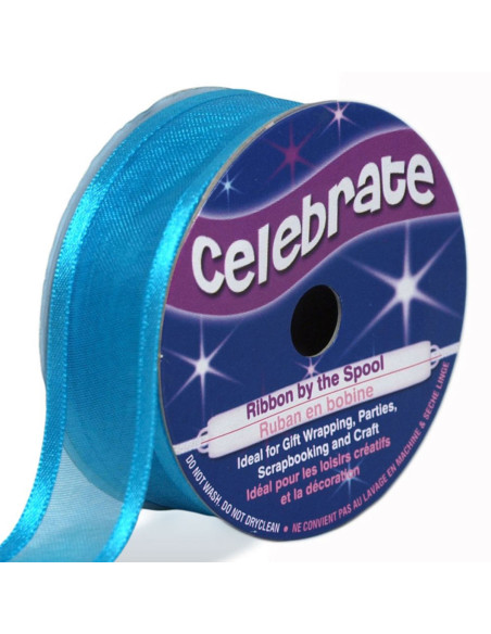 Nastro organza Celebrate blu turchese - 20 mm x 4 m