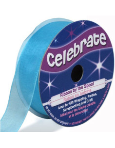Nastro organza Celebrate blu laguna - 20 mm x 5 m