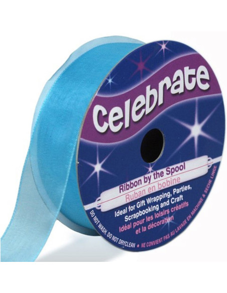 Nastro organza Celebrate blu laguna - 20 mm x 5 m