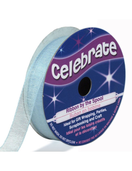 Nastro organza Celebrate azzurro - 9 mm x 8 m