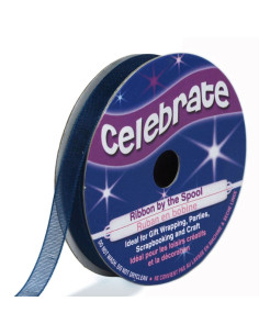 Nastro organza Celebrate blu marino - 6 mm x 8 m