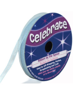 Nastro organza Celebrate azzurro cielo - 6 mm x 8 m