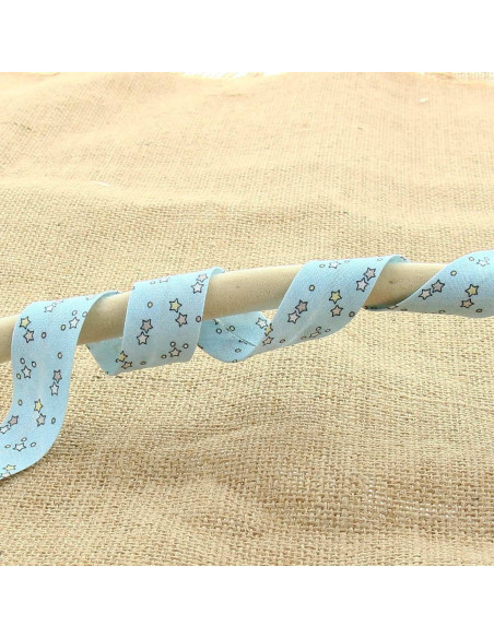 Nastro con stelle 20 mm - Blu