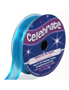 Nastro organza Celebrate blu turchese - 12 mm x 5 m