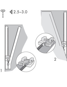 Piedino per cerniera invisibile Pfaff 2