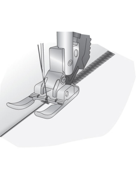 Piedino per applicazioni aperto 6 mm con sistema IDT Pfaff