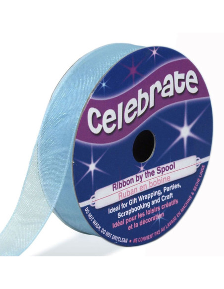 Nastro organza Celebrate azzurro cielo - 12 mm x 6 m