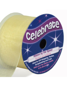 Nastro organza Celebrate crema - 32 mm x 5 m