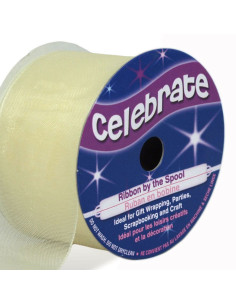 Nastro organza Celebrate avorio - 32 mm x 5 m